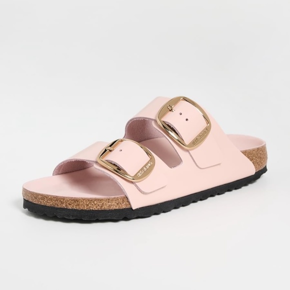 BIRKENSTOCK ARIZONA Big Bickle High Shine Light Rose Sandals - Picture 13 of 14